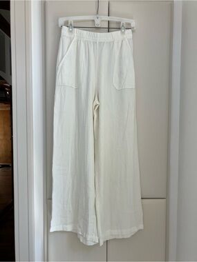 Volcom Cream Elastic Waist Pants with Branded Tag